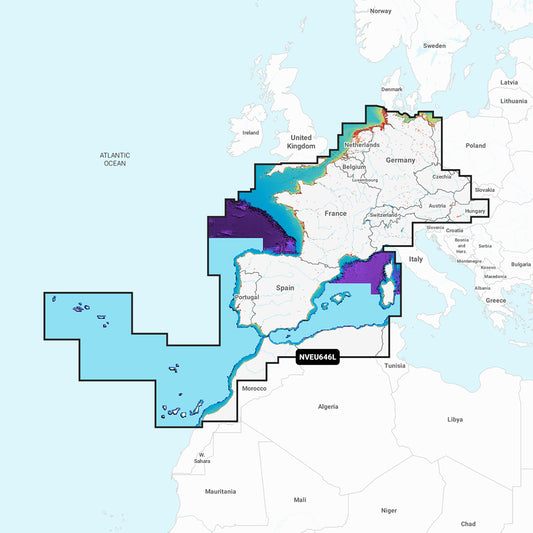 Garmin Navionics Vision+ NVEU646L Europe, Central  West [010-C1275-00]