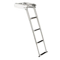 Whitecap 304 Stainless Steel 4-Step Sliding Under Platform Ladder [S-1858]