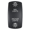 Pacer Actuator - 'NAV/ANC' f/V Series Contura Switches - Black - Laser Etched (Top/Bottom Light) [EV2LE-NAVANC]