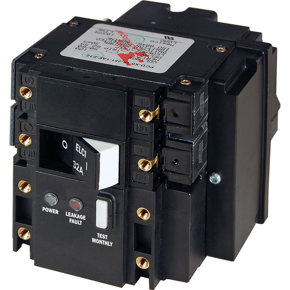 Blue Sea C-Series ELCI Main Circuit Breaker - Double Pole 230V AC 32A [3092]