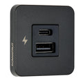 Scanstrut TILE USB-A/USB-C Interior Charging Socket - 12/24V - Black Bezel [SC-TILE-10]