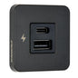 Scanstrut TILE USB-A/USB-C Interior Charging Socket - 12/24V - Black Bezel [SC-TILE-10]