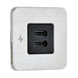 Scanstrut TILE USB-C Interior Charging Socket - 12/24V - Stainless Steel Bezel [SC-TILE-21]