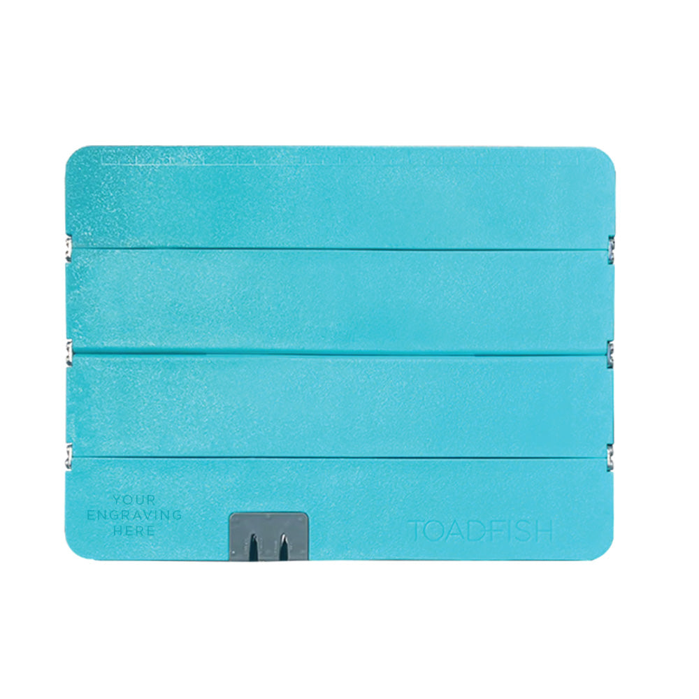 Toadfish Custom Engraved XL Stowaway Folding Cutting Board w/Built-In Knife Sharpener - Teal (MINIMUM ORDER QUANTITY OF 25) [TF1086]