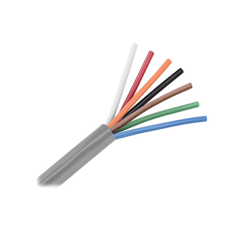 Pacer Unshielded 7 Conductor Cable - 100' - 18/7 AWG - White, Red, Orange, Black, Brown, Green,  Blue [M18/7-100]