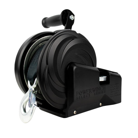 Powerwinch Select Series Winch 1,800lb, 2 Speed, 8" Crank Arm - Carbon Black [21400-W-1800-8-B-R]