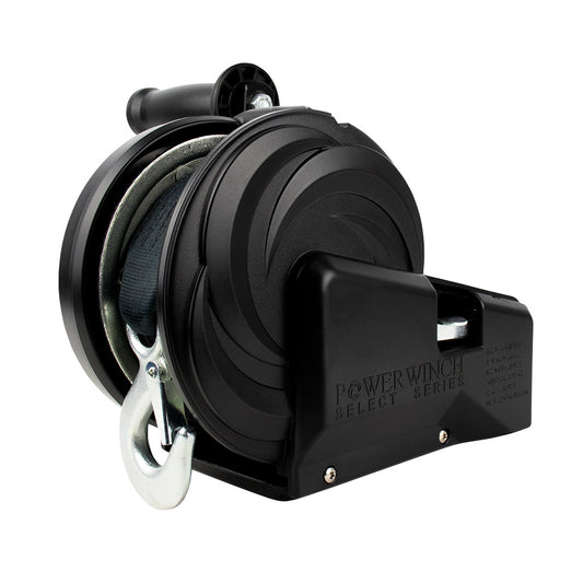 Powerwinch Select Series Winch 2,000lb, 2 Speed, 6" Crank Arm - Carbon Black [21400-W-2000-6-B-R]