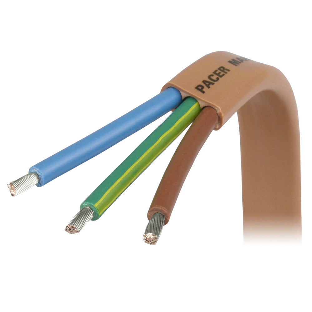 Pacer 6/3 AWG Triplex "Euro" Cable - Tan Jacket - Brown, Green/Yellow,  Light Blue Conductors - 100' [W6/3EURO-100]