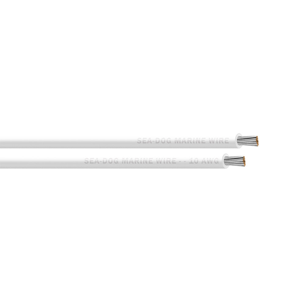Sea-Dog 10 AWG White Primary Wire - 250' [8010054]