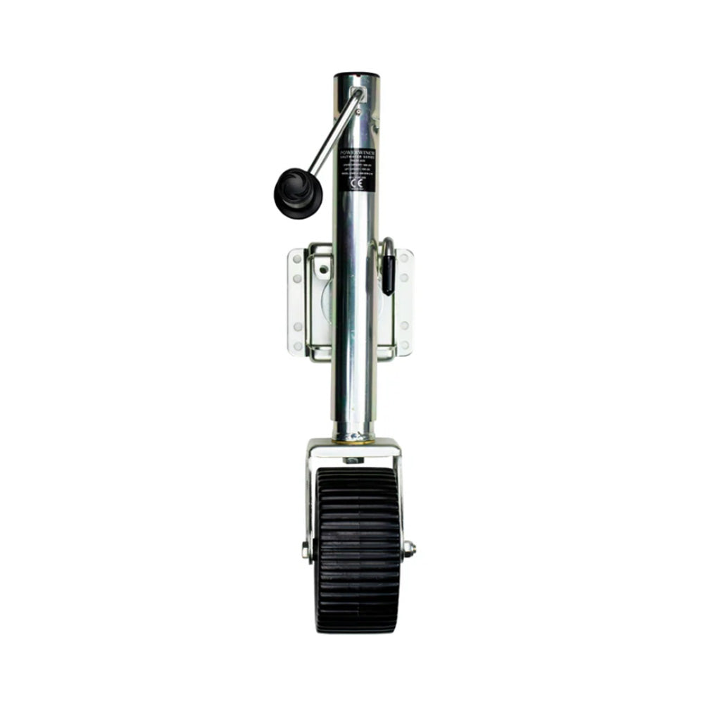 Powerwinch Saltwater Series Jack - 1200lb, Weld-On, Single Wheel Wide, Zinc 500+ HR Salt Spray [21600-J-1500-W1W-Z-R]