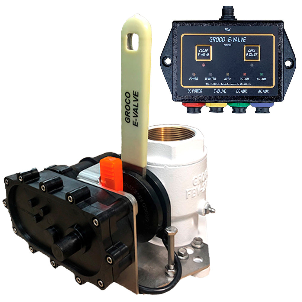 GROCO 1-1/2" E-Valve Kit - Bronze Electric Flanged Seacock - 24V [FBVED-1500 24V]