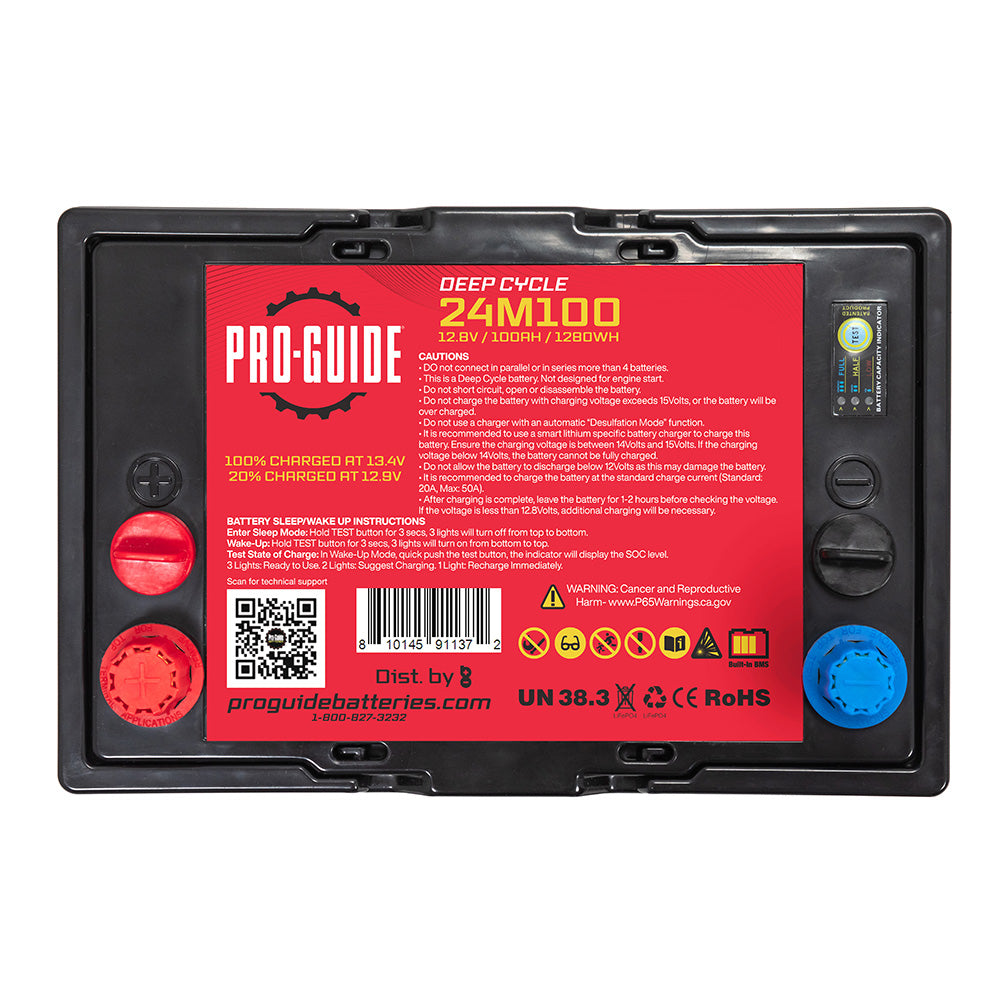 Pro-Guide Signature Series Lithium Battery - 12V - 100AH - Group 24 [24M100]