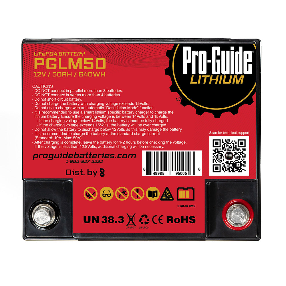 Pro-Guide Signature Series Lithium Battery - 12V - 50AH [M50]