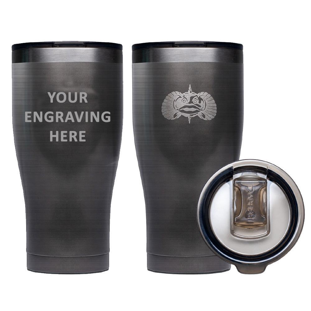 Toadfish Custom Engraved Non-Tipping 20oz Tumbler - Graphite *Minimum Order Quantity of 25 [TFNOTIP20OZTUM-ENGRAVING-GRAPH]