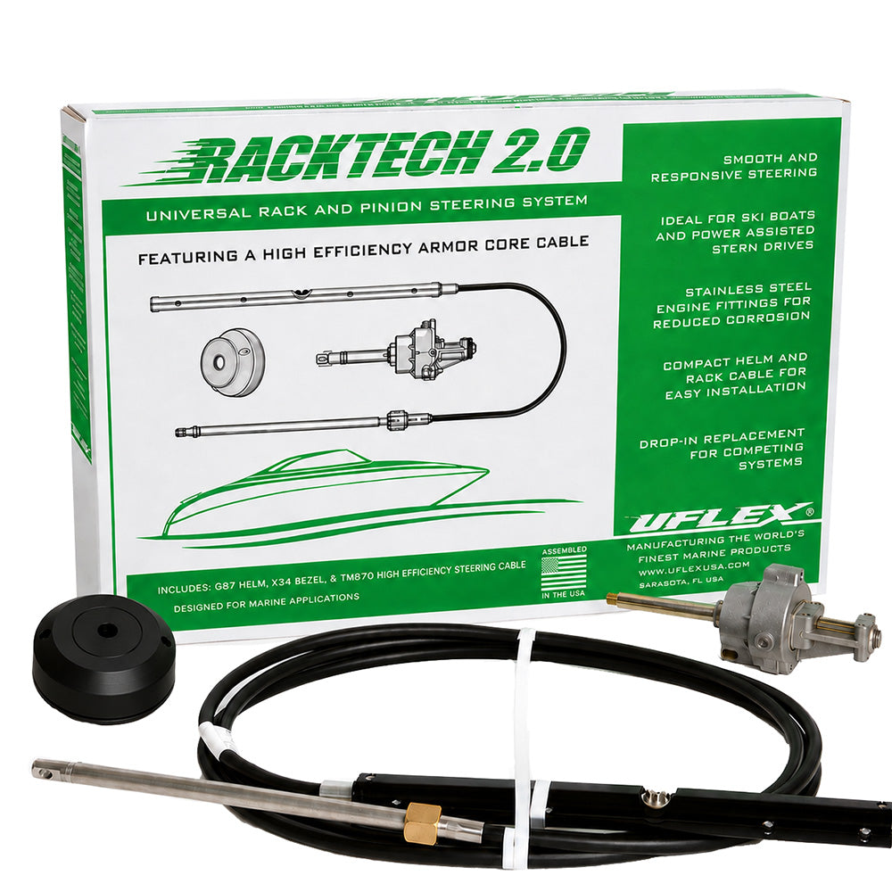 Uflex Racktech - 2.0 High Efficiency Rack  Pinion System Kit - 19' Cable [RACKTECH2.019]