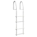 Dock Edge Fixed 4 Step Ladder Bright White Galvalume [DE2104F]