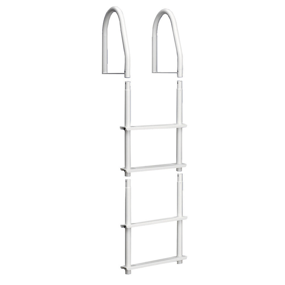 Dock Edge Fixed 4 Step Ladder Bright White Galvalume [DE2104F]