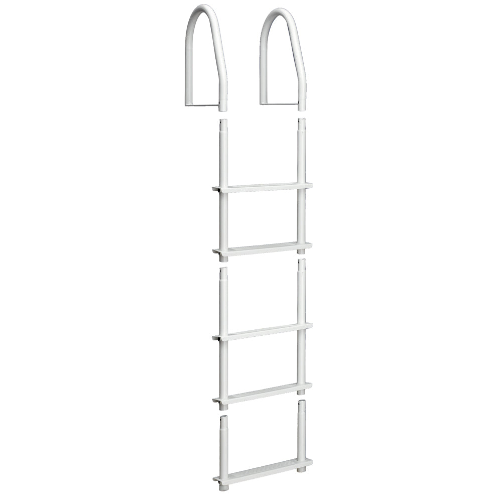 Dock Edge Fixed 5 Step Ladder Bight White Galvalume [DE2105F]