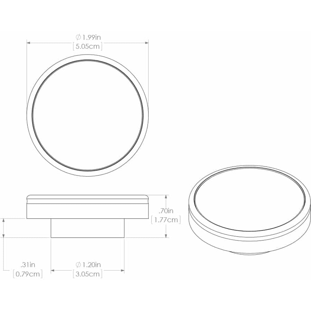 Lumitec Halo - Flush Mount Down Light - White Finish - Warm White Dimming [112829]