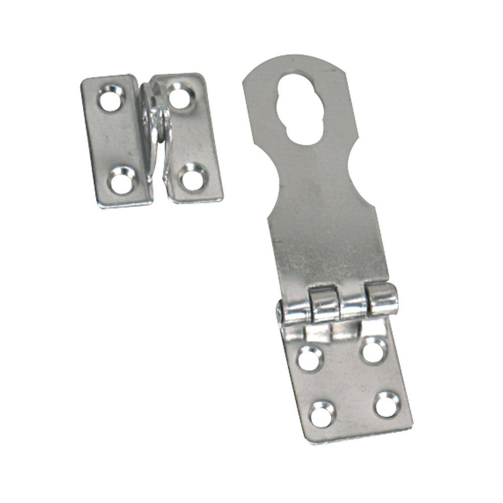 Whitecap Fixed Safety Hasp - CP/Brass - 1" x 3" [S-0578C]