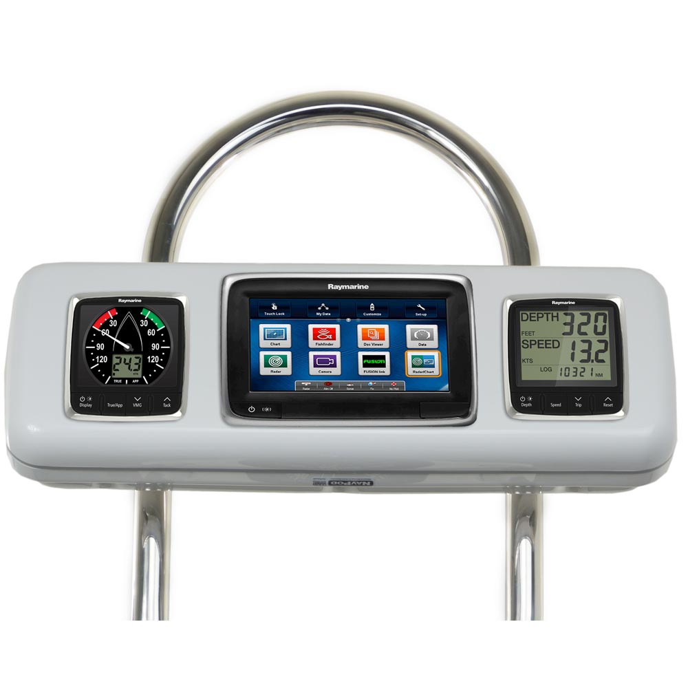 NavPod GP2605 SystemPod Pre-Cut f/Raymarine a75 / a77 / a78 & 2 Instruments f/12" WIde Guard [GP2605]