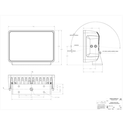 Lumitec Maxillume h120 - Trunnion Mount Flood Light - Black Housing - White Dimming [101347]