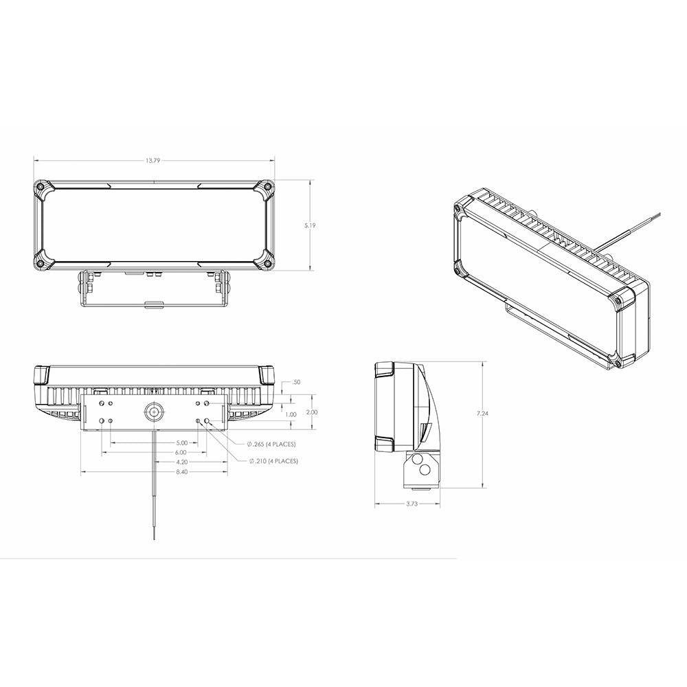 Lumitec Maxillume tr150 LED Flood Light - Trunnion Mount [101413]