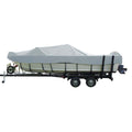 Carver Poly-Flex II Wide Series Styled-to-Fit Boat Cover f/17.5 Aluminum V-Hull Boats with Walk-Thru Windshield - Grey [72317F-10]