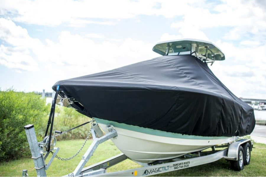Grady White 283 T-top Boat Cover 9oz - Navy Blue