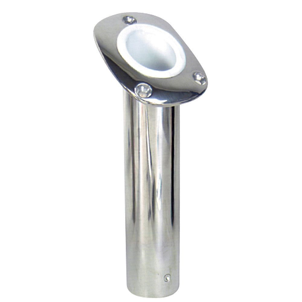 Whitecap Bluewater 30 Deg. Stamped S.S. Flush Mount Rod Holder [S-0096]