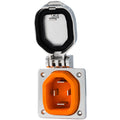 SmartPlug 50 AMP Male Inlet W/Cover - Stainless Steel [BM50S]
