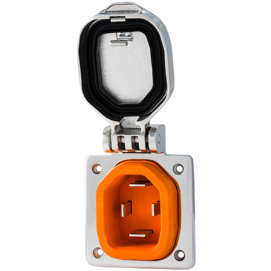 SmartPlug 50 AMP Male Inlet W/Cover - Stainless Steel [BM50S]