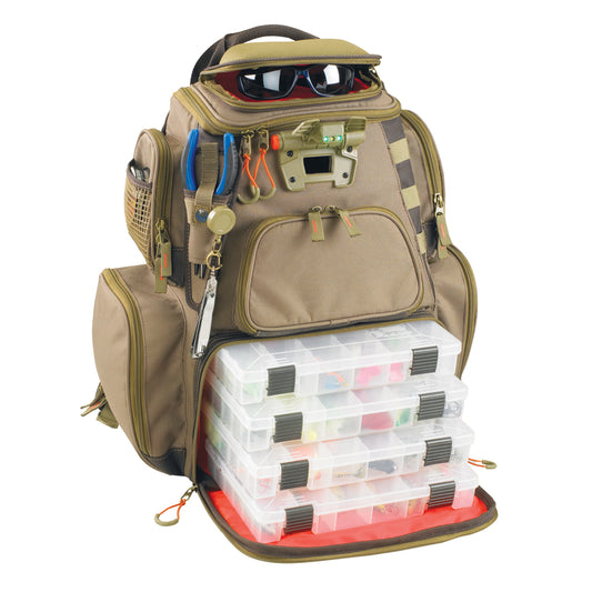 Wild River NOMAD Lighted Tackle Backpack w/4 PT3600 Trays [WT3604]