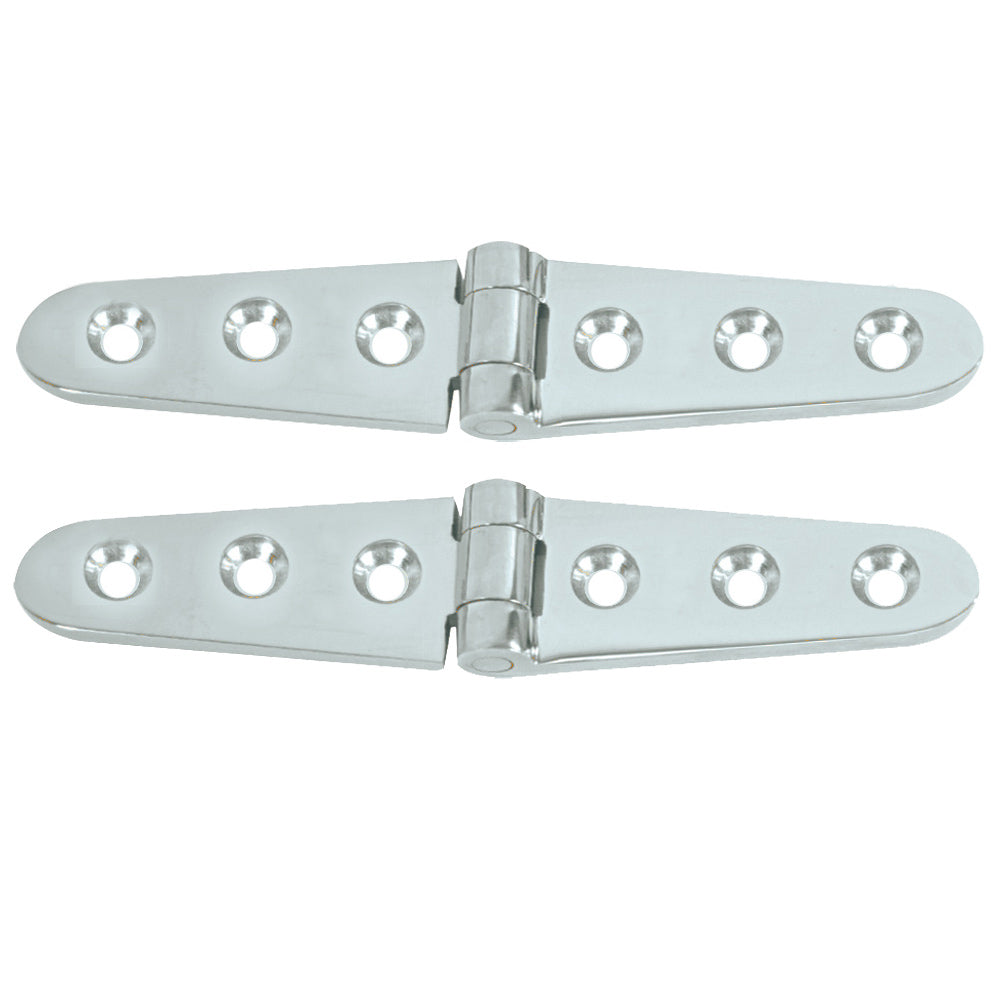 Whitecap Strap Hinge - CP/Brass - 6" x 1-1/8" - Pair [S-0605C]