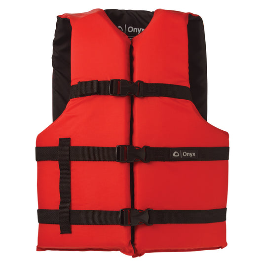 Onyx Nylon General Purpose Life Jacket - Adult Universal - Red [103000-100-004-12]