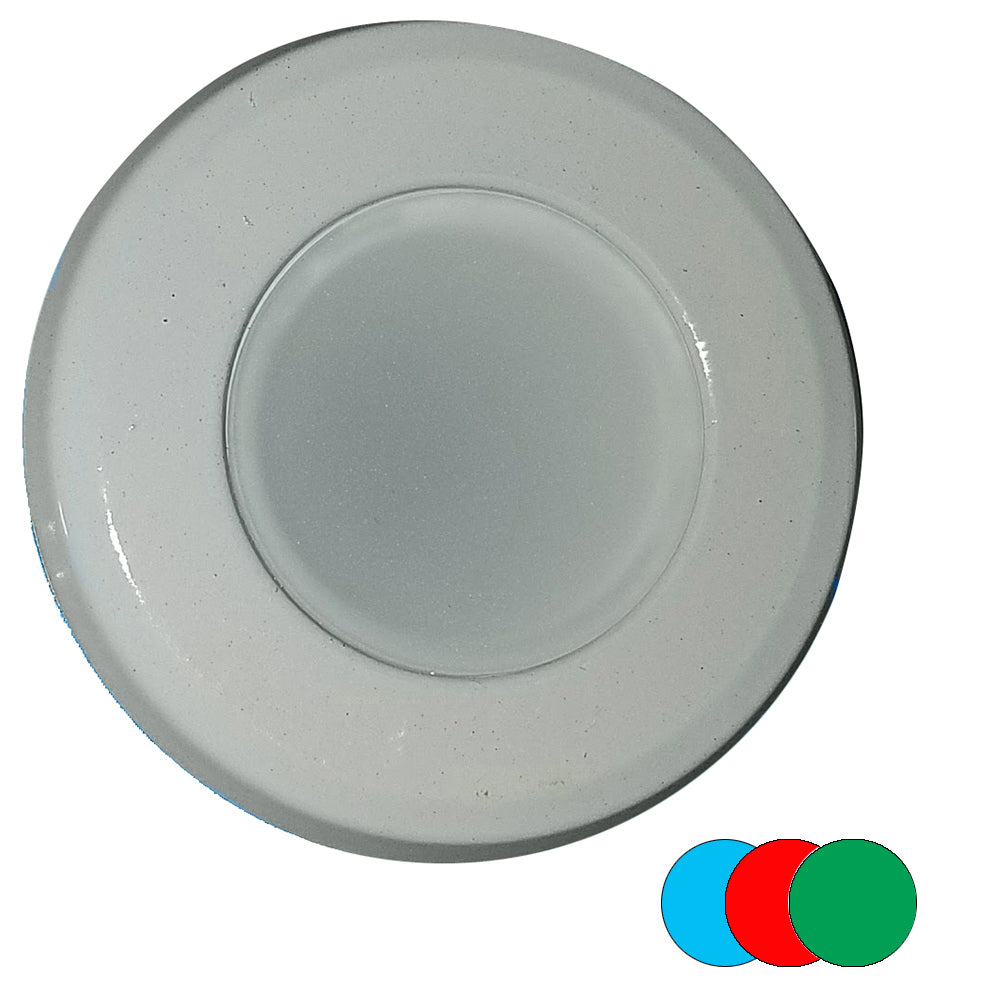 Shadow-Caster Color-Changing White, Blue  Red Dimmable - White Powder Coat Down Light [SCM-DL-WBR-WH]