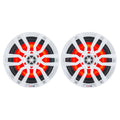 DS18 HYDRO 8" 2-Way Marine Speakers w/RGB LED Lights 375W - White [NXL-8]