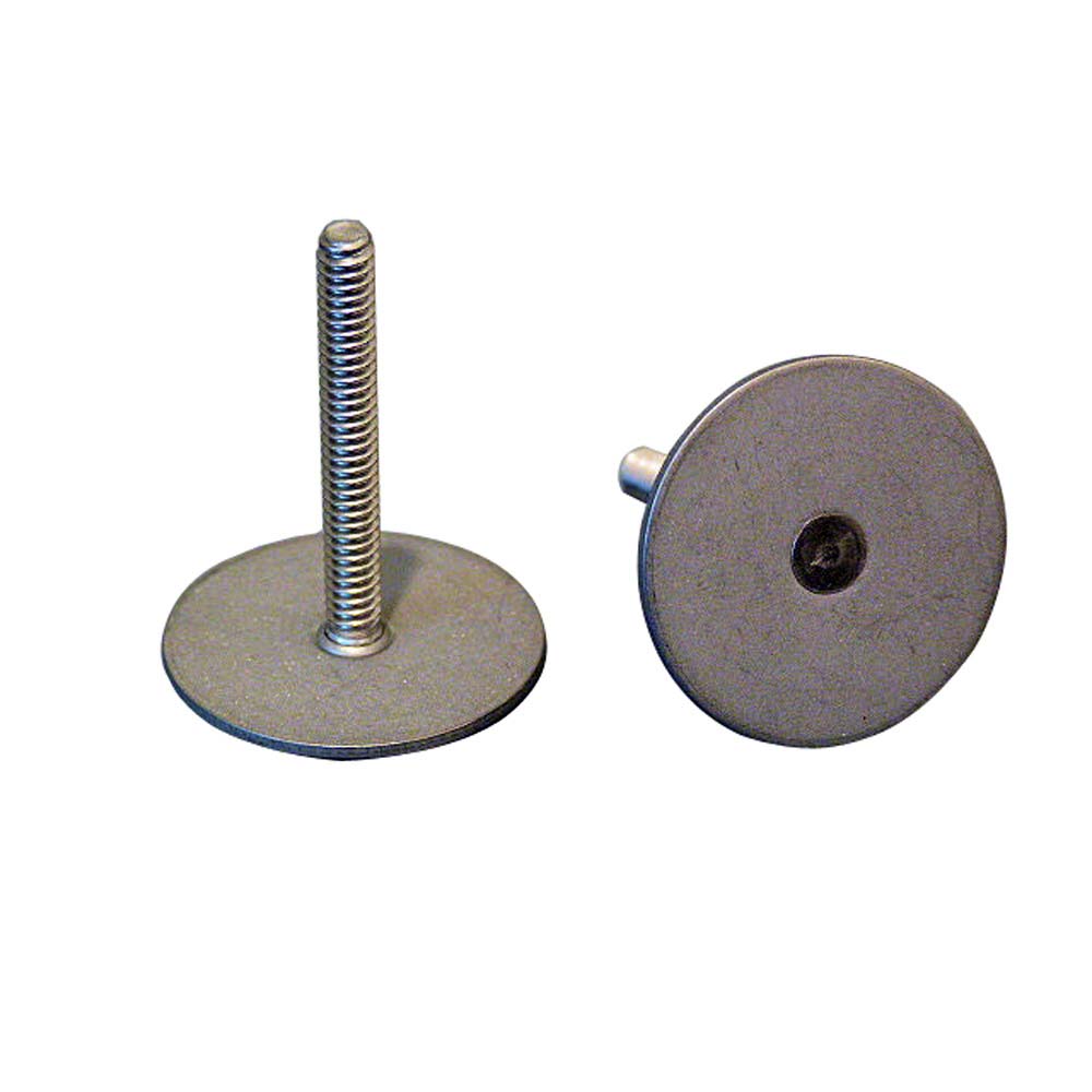 Weld Mount Stainless Steel Stud 1.25" Base 10 x 24 Threads .50" Tall - 15 Quantity [102408]