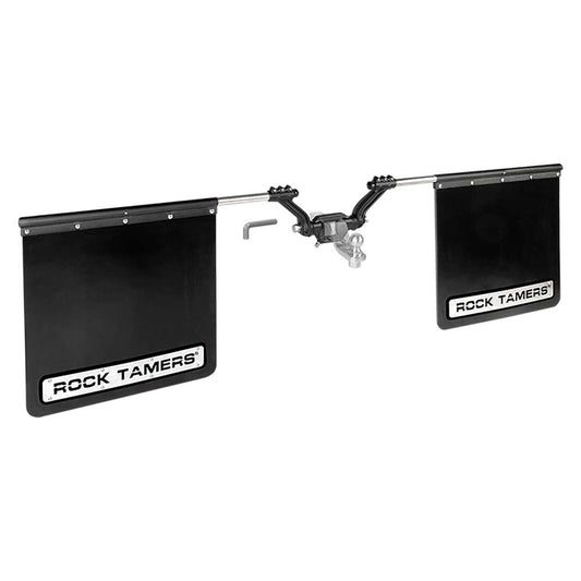 ROCK TAMERS 2.5" Hub Mudflap System - Matte Black/Stainless [00110]