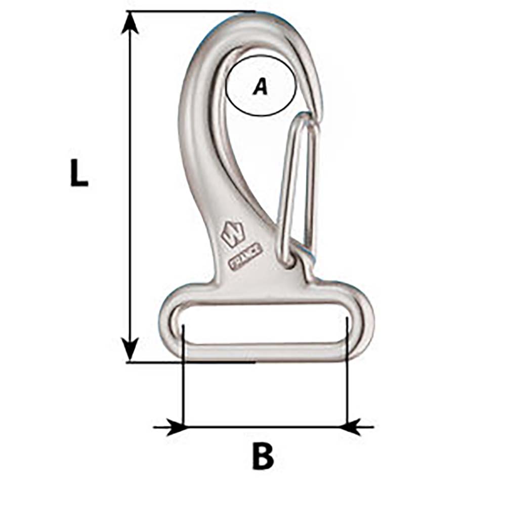 Wichard Webbing Snap Hook - 30mm - Length 60mm [2284W]