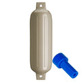Polyform G-4 Twin Eye Fender 6.5" x 22" - Sand w/Adapter [G-4 SAND W/AIR ADAPTER]