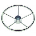 Schmitt Marine 170 Finger Grip Destroyer 5-Spoke 15.5" Stainless Steel Cap 3/4" Tapered Shaft w/Knob [1731521FGK-R]